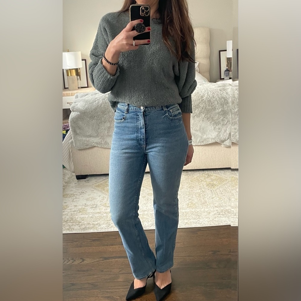 A.L.C. High Rise Straight Leg Jeans